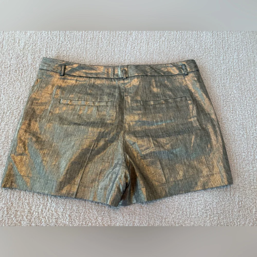 NWOT: Robert Rodriguez Shimmering Gold Shorts - Picture 2 of 4